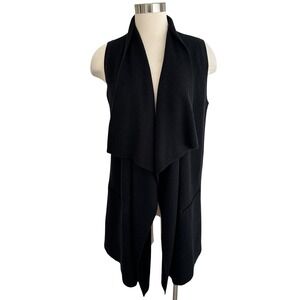 NEW Vince Wool Cashmere Sweater Vest Women S Open Knit Waterfall Cardigan Luxury